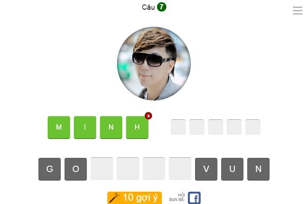 Game Đuổi hình bắt chữ tên ca sĩ Game Duoi hinh bat chu ten ca si