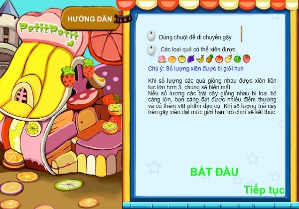 Game Xiên trái cây sóc nhí game Xien trai cay soc nhi