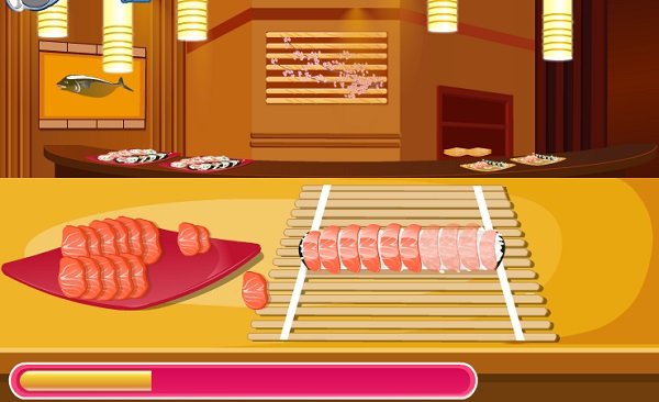 Game Học làm sushi nhân thịt game Hoc lam sushi nhan thit