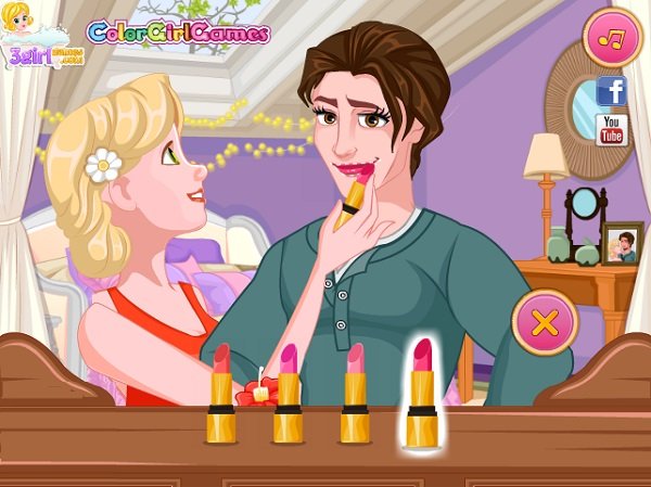 Game Công chúa Rapunzel trang điểm bạn trai game cong chua Rapunzel trang diem ban trai