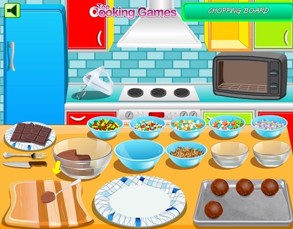 game học tập Làm kẹo socola game hoc tap lam keo socola