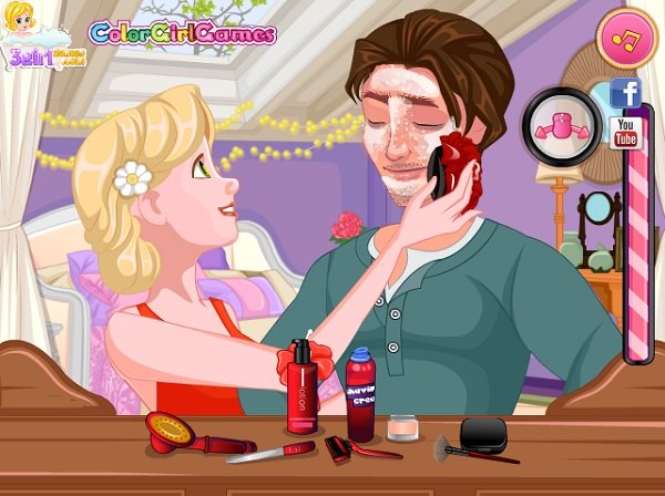 Game Rapunzel trang điểm bạn trai flynn game Rapunzel trang diem ban trai flynn