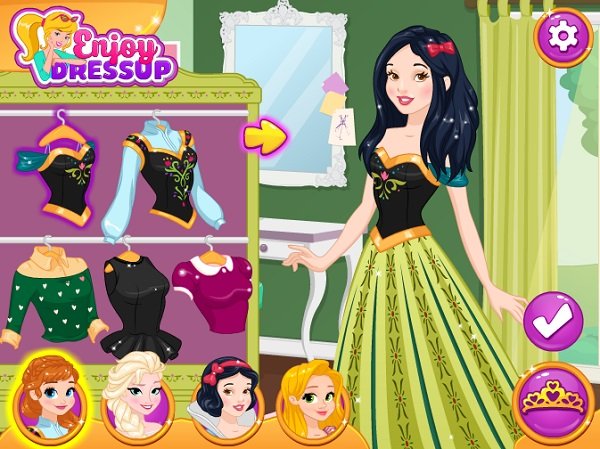 game Công chúa Elsa Anna Bạch Tuyết Rapunzel hoán đổi trang phục game Cong chua Elsa Anna Bach Tuyet Rapunzel hoan doi trang phuc