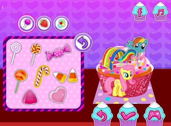 Chơi game Làm bánh cupcake Pony Choi game Lam banh cupcake Pony