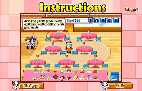 game Nhà hàng gấu trúc nhỏ game Nha hang gau truc nho