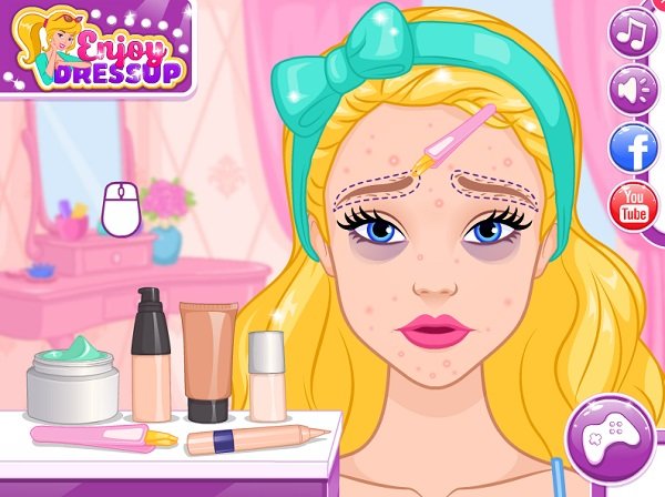 game Trang điểm cho búp bê barbie game Trang diem cho bup be barbie