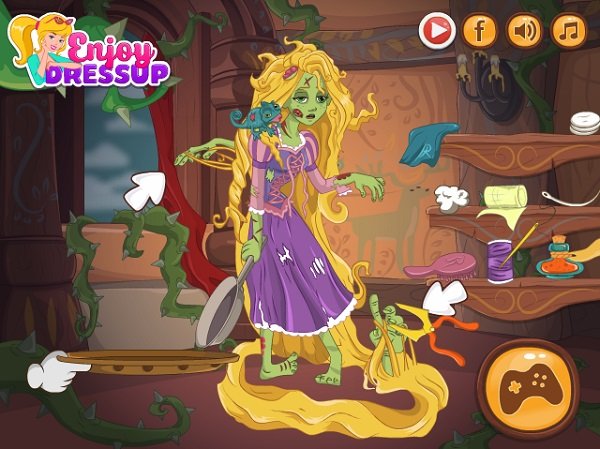 game Công chúa tóc mây bị biến thành thây ma game Cong chua toc may bi bien thanh thay ma
