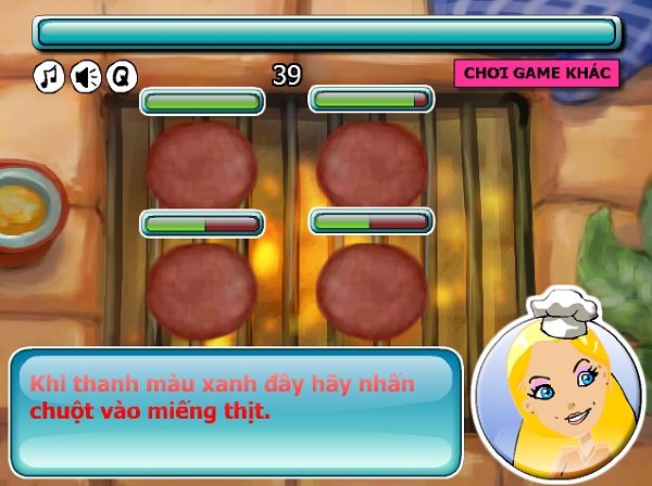 game Làm bánh hamburger kẹp thịt bò để bán cho khách game Lam banh hamburger kep thit bo de ban cho khach