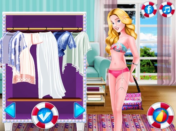 game Thời trang áo tắm bãi biển mùa hè game Thoi trang ao tam bai bien mua he