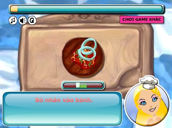 game học tập Làm bánh hamburger kẹp thịt bò game hoc tap lam banh hamburger kep thit bo