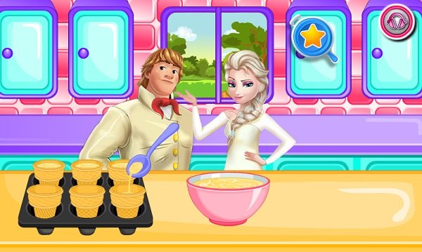 game nấu ăn Elsa làm cây kem cầu vồng game nau an Elsa lam cay kem cau vong
