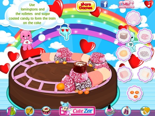 game Bánh gato kem sinh nhật đoàn tàu game Banh gato kem sinh nhat doan tau