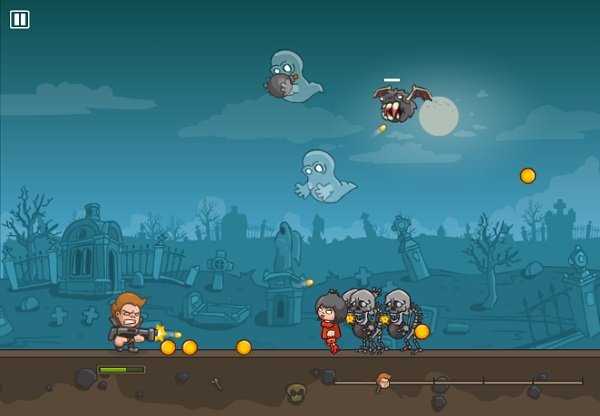 game Biệt đội bắn ma family rush game Biet doi ban ma family rush