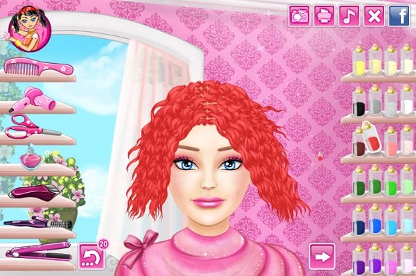 game Làm tóc cho búp bê Barbie game vui 24h y8 game Lam toc cho bup be Barbie game vui 24h y8
