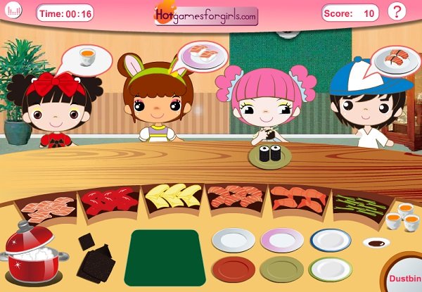 game nấu ăn quản lý kinh doanh Nhà hàng sushi bận rộn game nau an quan ly kinh doanh nha hang sushi ban ron