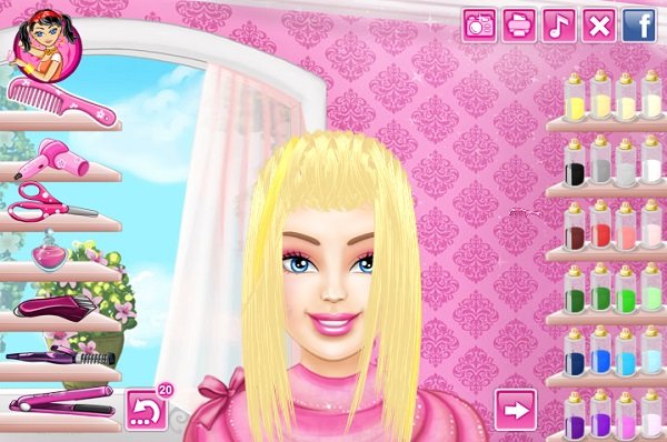 game thời trang Làm tóc cho búp bê công chúa Barbie game thoi trang lam toc cho bup be cong chua Barbie
