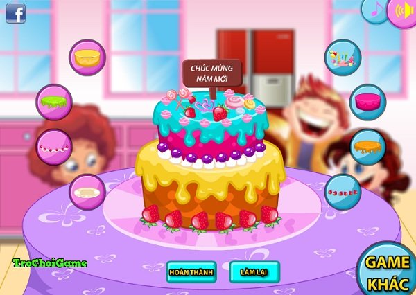 game nấu ăn bánh kem mừng năm mới game nau an banh kem mung nam moi