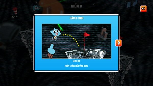 game Gumball đu dây cartoon network game Gumball du day cartoon network