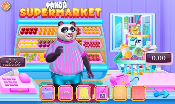 game Siêu thị gấu trúc bé yêu game Sieu thi gau truc be yeu