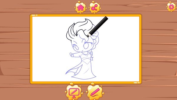 game Tô màu công chúa chibi ariel aurora anna anime ori game To mau cong chua chibi ariel aurora anna anime ori