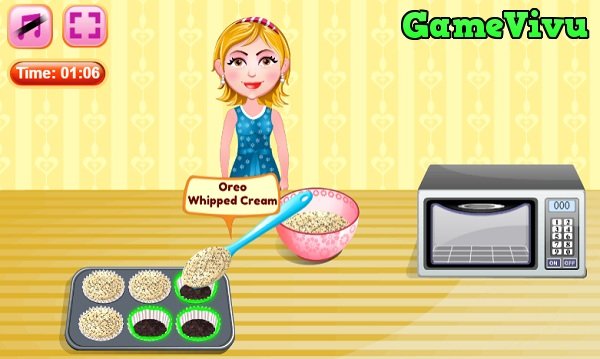 game Làm bánh cupcake phô mai hình ảnh 2 game Lam banh cupcake pho mai hinh anh 2