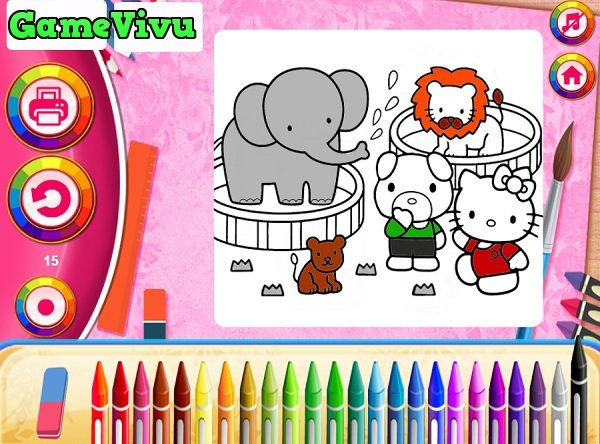 game Tô màu Hello Kitty hình ảnh 3 game Tô màu Hello Kitty hình ảnh 3
