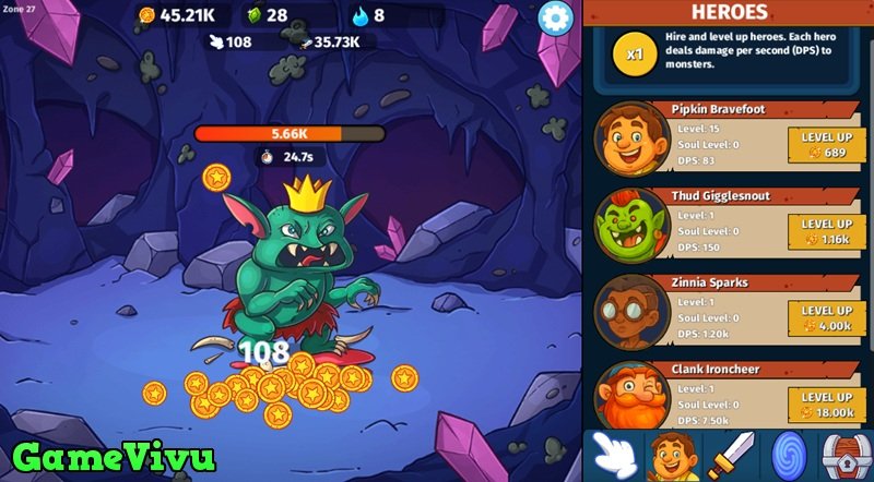 game Tap Hunter: Idle Clicker Quest trên điện thoại máy tính pc game Tap Hunter: Idle Clicker Quest trên điện thoại máy tính pc