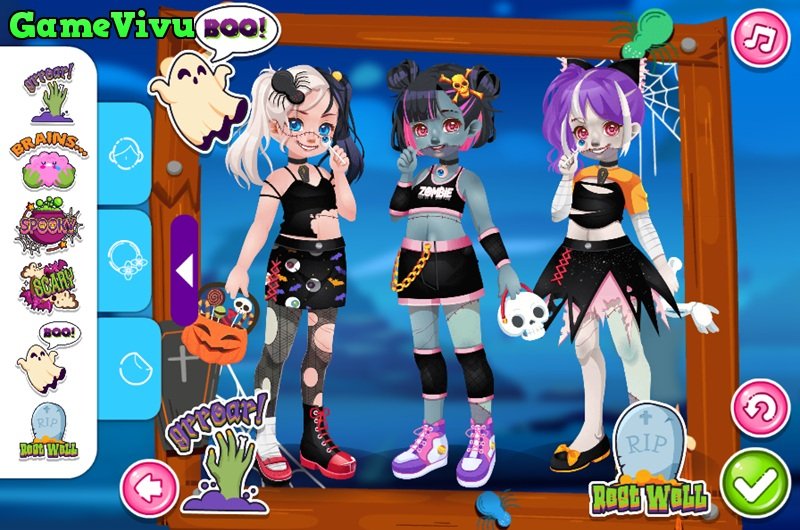 game Zombie dễ thương thời trang game Zombie dễ thương thời trang