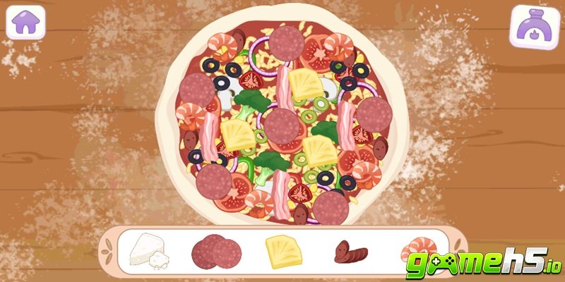 game Thợ làm bánh pizza trên mobile pc