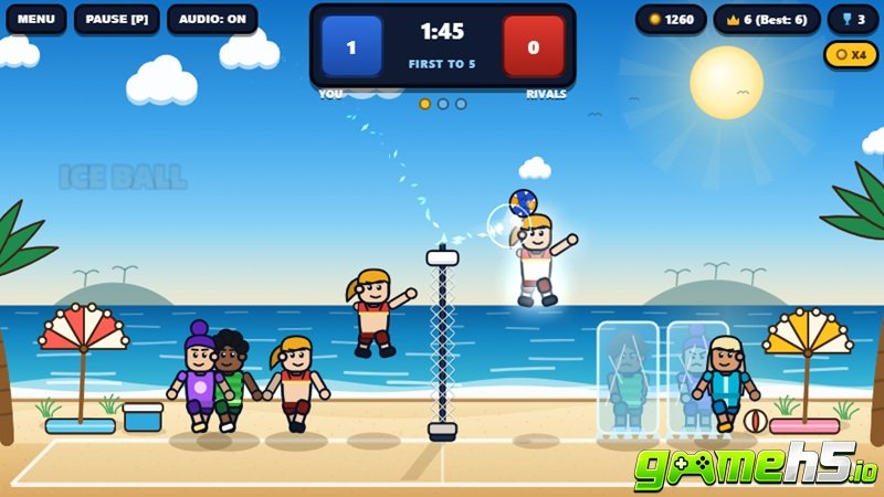 game Đại chiến bóng chuyền bãi biển 2 3 4 người chơi game Đại chiến bóng chuyền bãi biển 2 3 4 người chơi