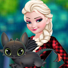 Elsa cứu rồng con Elsa cứu rồng con