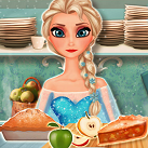 Elsa làm bánh táo Elsa làm bánh táo