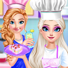 Elsa và Anna làm tiệc trà chiều Elsa và Anna làm tiệc trà chiều