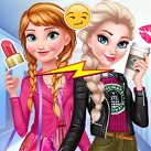 Elsa và Anna thi thời trang Elsa và Anna thi thời trang